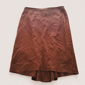 BCBG y2k 2000s pin striped pencil flare midi skirt size 6